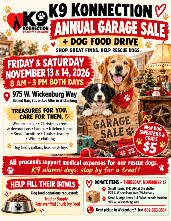 K9 annual garage sale poster